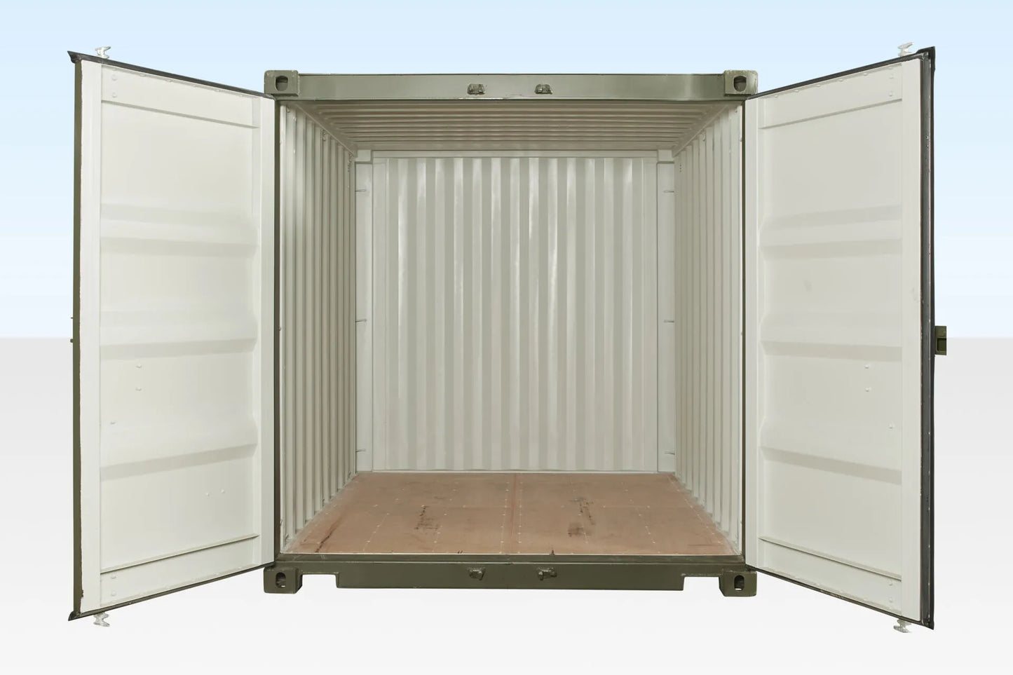 10Ft X 8Ft Shipping Container (One Trip) – Green image 2