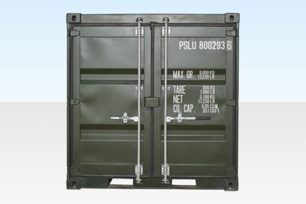 8Ft One Trip Shipping Container (Green) image 1