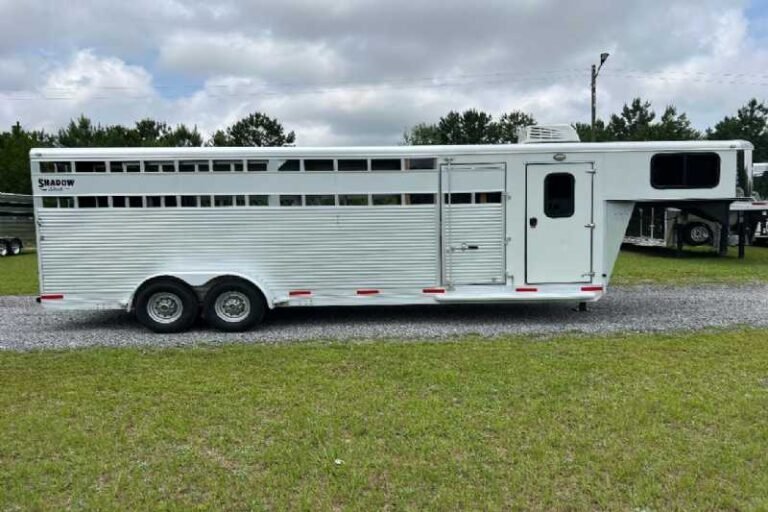 Used 2022 Shadow STK Stock Trailer with 8′ Short Wall image 0