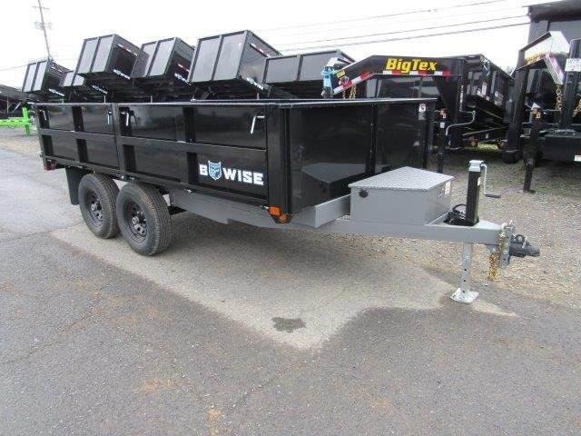 BWise 7 x 12 Deckover Dump Trailer – Fold Down Sides image 3