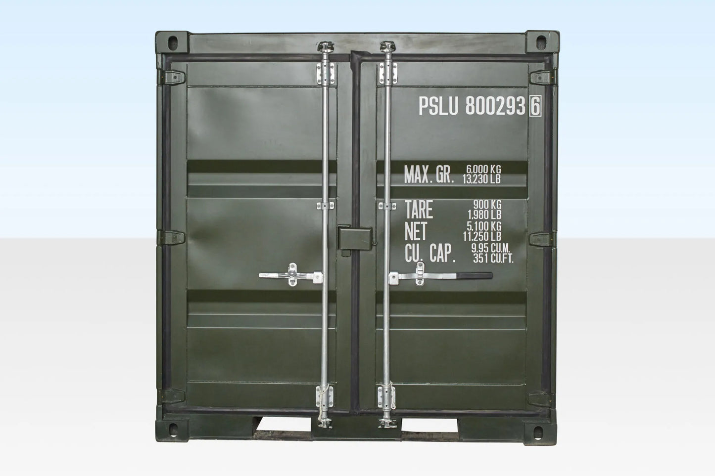 8Ft One Trip Shipping Container (Green) image 2