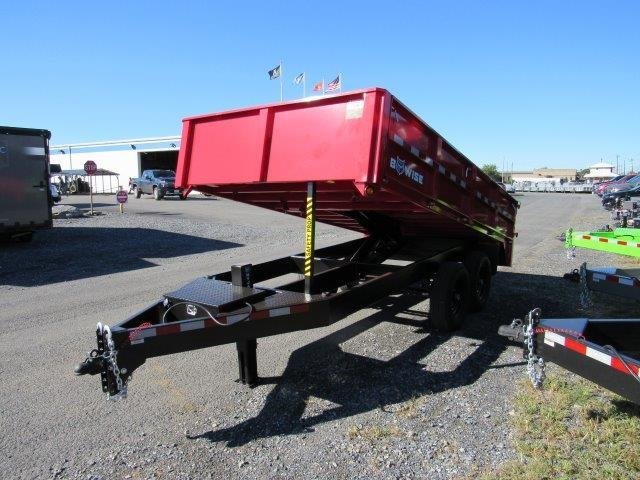BWise 7 x 14 Deckover Dump Trailer – Fold Down Sides image 2
