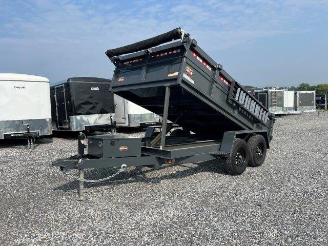 Covered Wagon 6 x 12 Prospector Dump Trailer – Ladder Ramps image 2