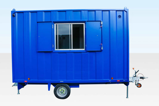 12Ft x 7Ft 6in Steel Mobile Anti-Vandal Office Cabin image 0