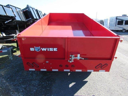 BWise 7 x 14 Deckover Dump Trailer – Fold Down Sides image 1