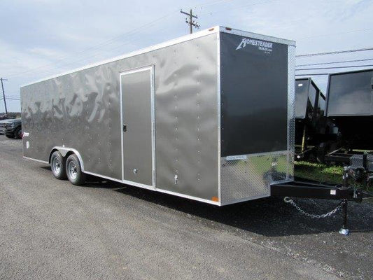 Homesteader 8.5 x 24 Enclosed V-Nose Car Trailer – Extended Tongue image 0