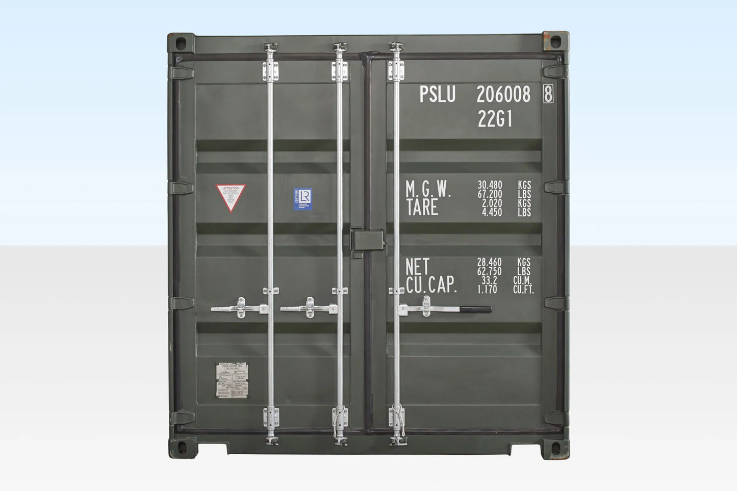 20Ft Shipping Container (One Trip) – Dark Green image 2