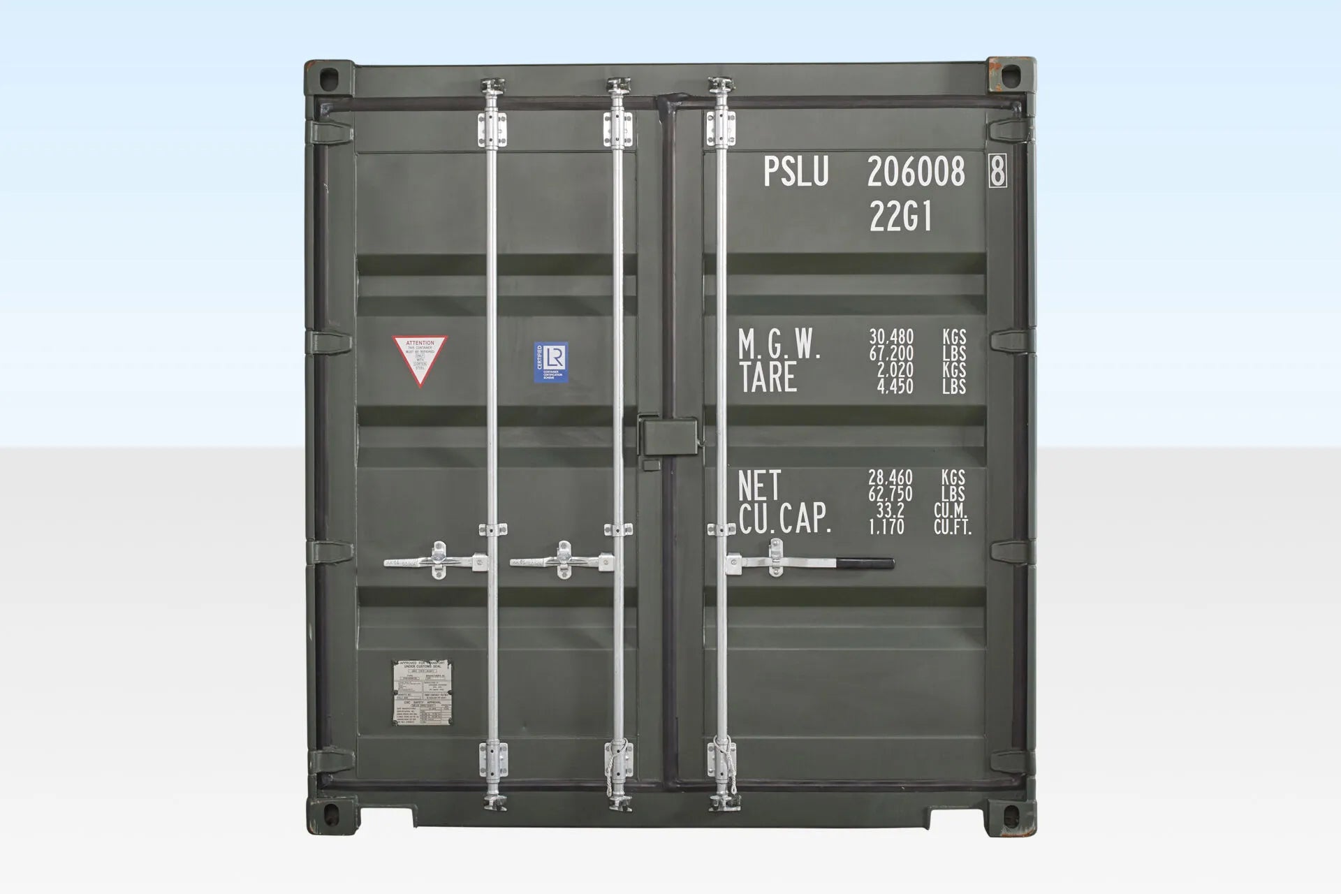 20Ft Shipping Container (One Trip) – Dark Green image 2