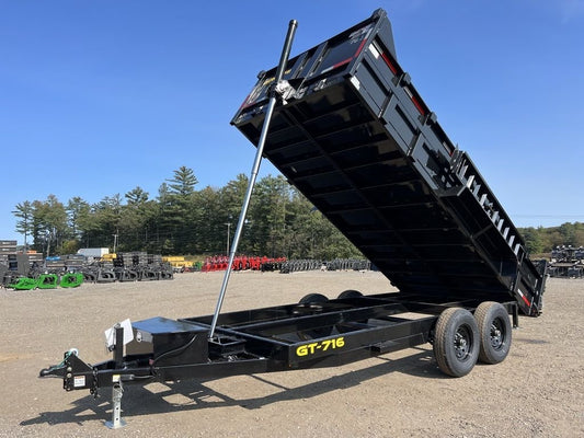 2024 Griffin Trailers 7×16 14K Telescopic Dump Trailer w/Ramps & Spare Tire Mount image 0