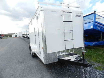 Car Mate 7 x 16 Enclosed Contractor Trailer – 6″ Added Height image 2