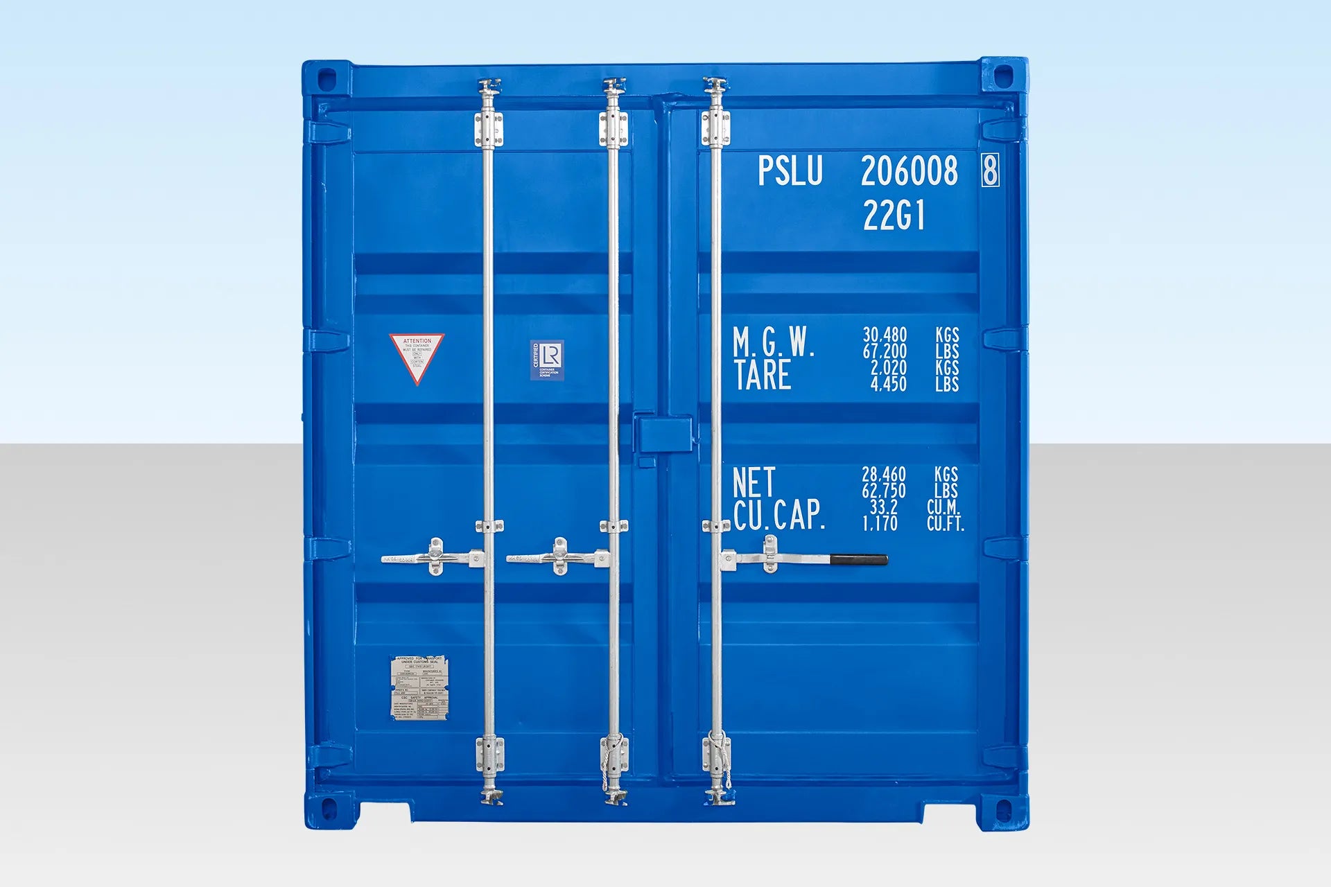 20Ft Shipping Container (One Trip) – Blue image 2