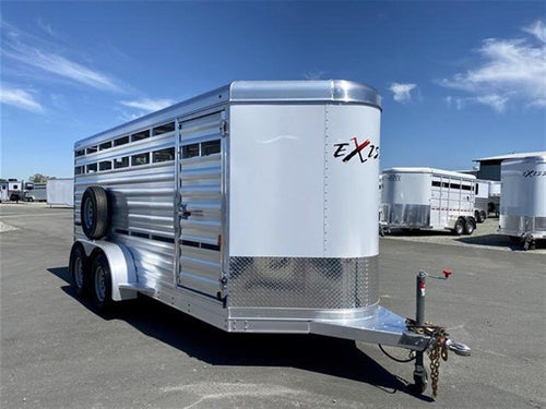 2024 Exiss Exhibitor Mini 615 Bumper Pull Stock Trailer, 8 pens image 0