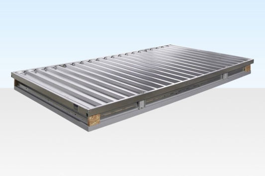 4m x 2.1m Flat Pack Container Store – Galvanised image 0