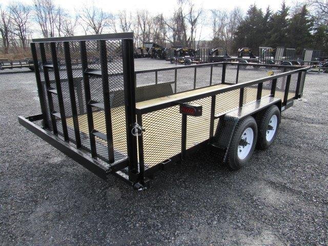 Premier 7 x 16 Landscape Utility Trailer – HD Ramp Gate image 3