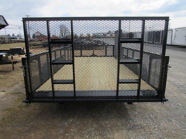 Premier 7 x 16 Landscape Utility Trailer – Mesh Sides &amp; ATV Ramp image 1