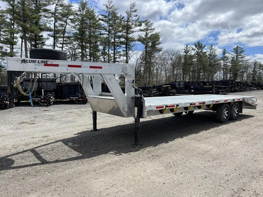 2024 Alum Line Trailers 8.5×24 13K Aluminum Gooseneck w/Flip-Over Ramps image 0
