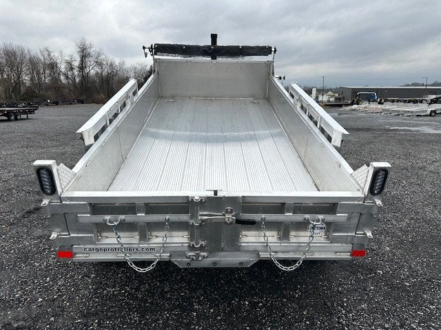 Cargo Pro 6 x 12 Aluminum Dump Trailer – Ladder Ramps image 1