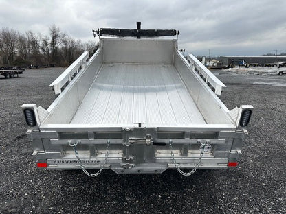 Cargo Pro 6 x 12 Aluminum Dump Trailer – Ladder Ramps image 1