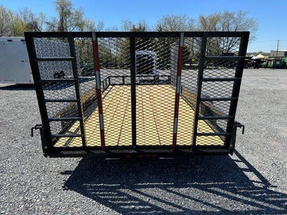 Carry-On 7 x 16 Landscape Utility Trailer – Side ATV Ramp image 1