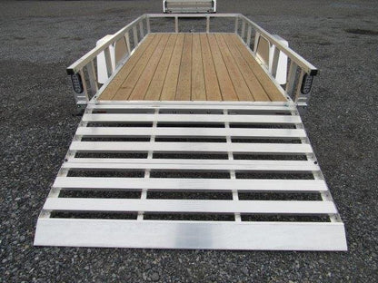 Sport Haven 6×12 Aluminum Utility Trailer – Bi-Fold Ramp Gate image 0