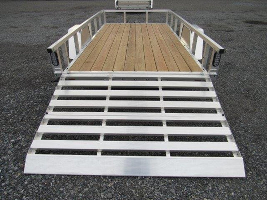 Sport Haven 6×12 Aluminum Utility Trailer – Bi-Fold Ramp Gate image 0