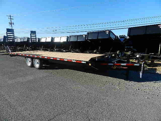 BWise 8 x 24 Deckover Equipment Trailer – Pop Up Beavertail image 0