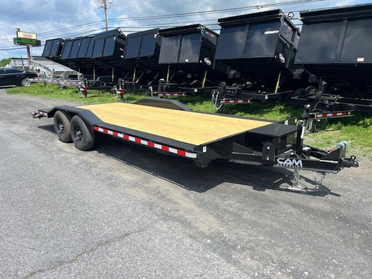 CAM Superline 8 x 20 Full Width Equipment Trailer – Slide Out Ramps image 0