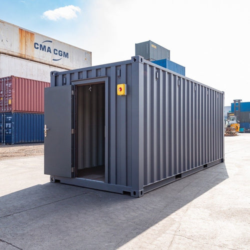 Enhanced 20ft Standard Shipping Container – Grey Finish image 0