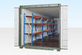 Adjustable, Heavy Duty Three Tier Container Racking (5 Bays) image 0