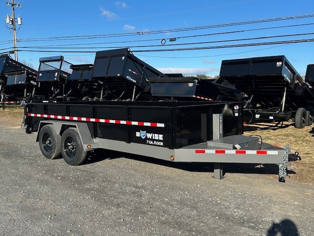 BWise 7 x 16 Heavy Duty Dump Trailer – Low Profile With Ramps image 0