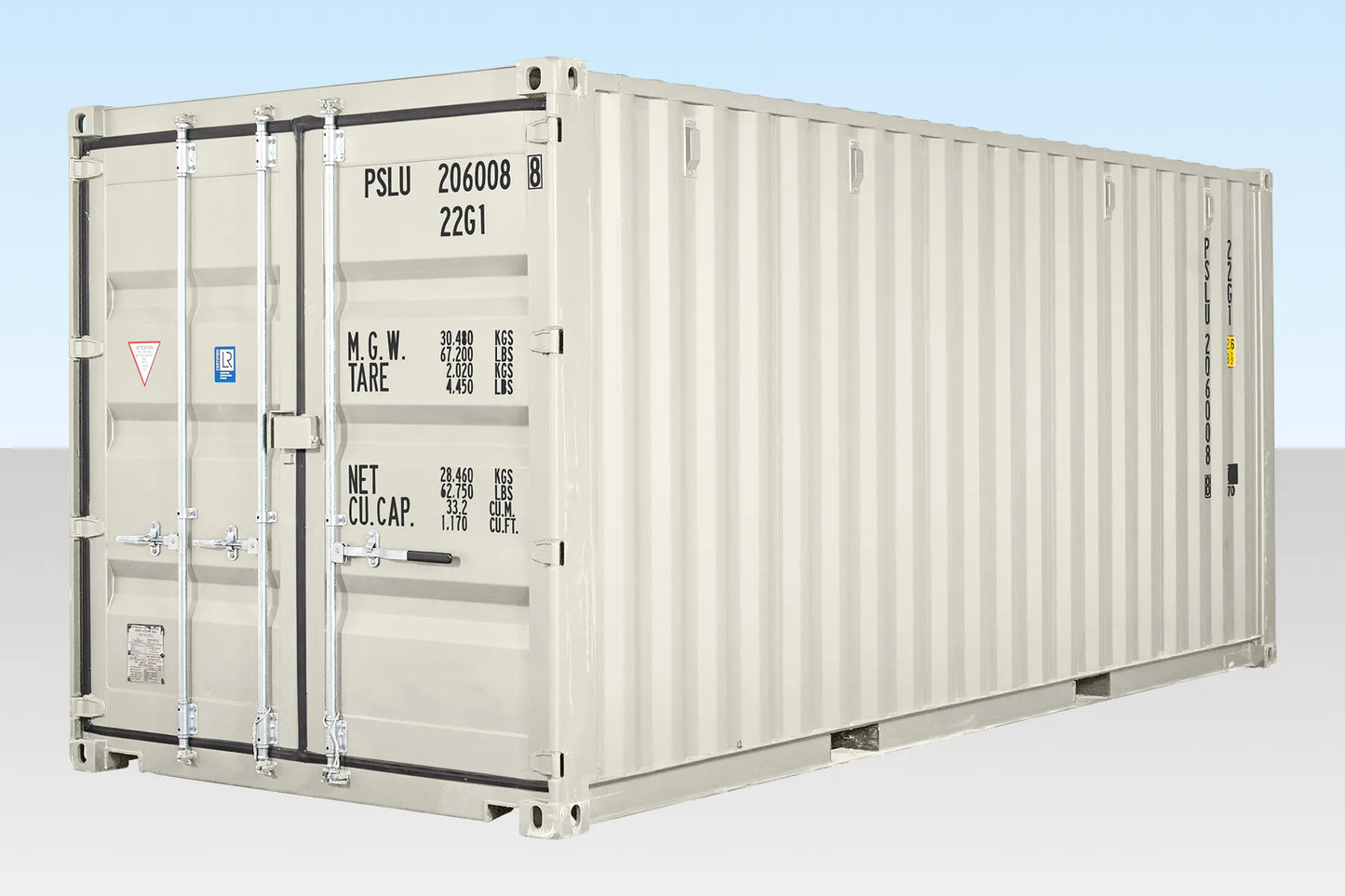 20Ft Shipping Container (One Trip) – White image 0