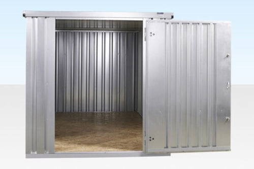 4M X 2.1M Flat Pack Container Store – Galvanised image 0
