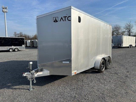 ATC 7 x 14 Enclosed Aluminum V-Nose Trailer – Aluminum Wheels image 0