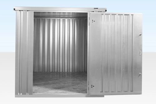 3M X 2.1M Flat Pack Storage Container – Galvanised image 0