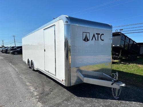 ATC 8.5 x 28 Enclosed Aluminum Car Trailer – Rear Spoiler image 0