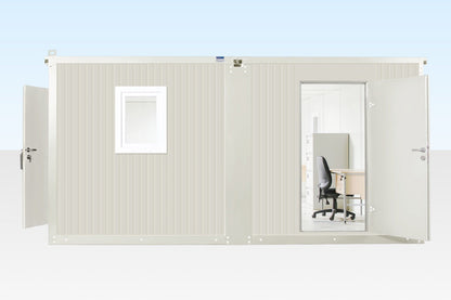 6.5M X 4.6M Side Linked Flat Pack Container Office image 0