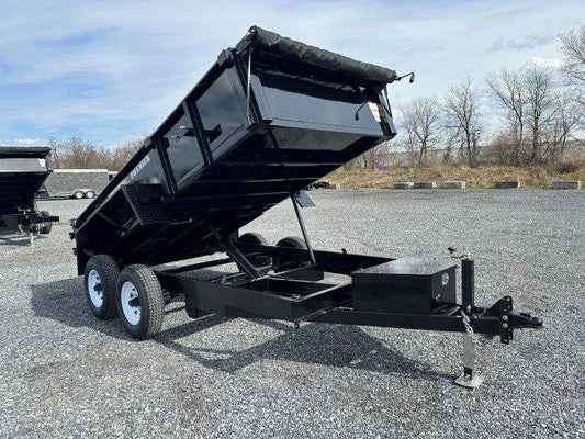 Premier 6 x 12 Low Profile Dump Trailer – Ladder Ramps image 0