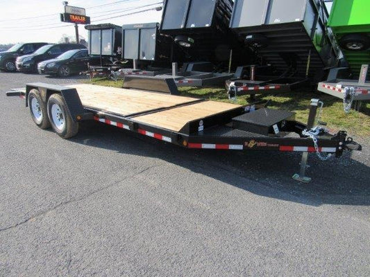 BWise 7 x 20 Low Profile Split-Tilt Equipment Trailer – Gravity Tilt image 0