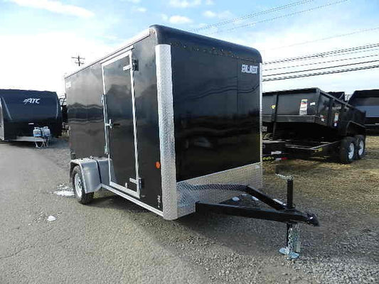 Car Mate 6 x 12 Enclosed Cargo Trailer – 6″ Added Height image 0
