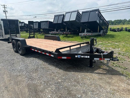 2024 BWise 7 x 18 Equipment Trailer – Heavy Duty Ladder Ramps image 0