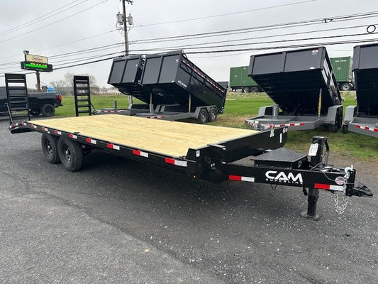 CAM Superline 8.5 x 22 Deckover Equipment Trailer – Ladder Ramps image 0