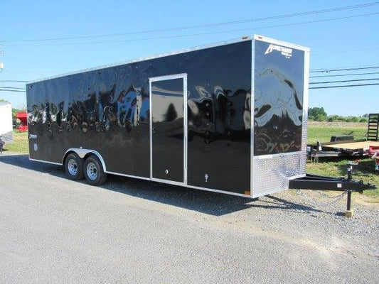 Homesteader 8.5 x 24 Enclosed V-Nose Car Trailer – 6″ Added Height image 0