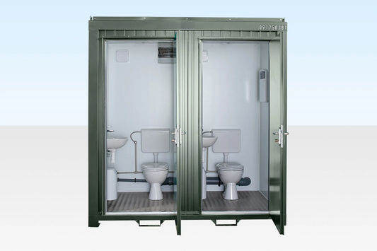 1+1 Double Mains Toilet 8Ft x 5Ft (Bottle Green) image 0