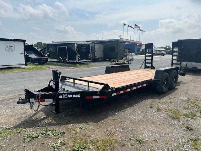 2024 BWise 7 x 18 Equipment Trailer – Heavy Duty Ladder Ramps image 3