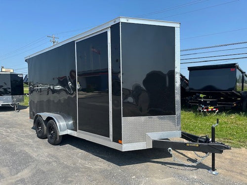 Covered Wagon 7 x 16 Enclosed Trailer – 18″ Added Height image 0