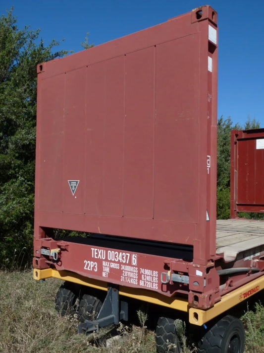 20′ Flat Rack Shipping Container – One Trip, For Equipment, Oversize Items image 0