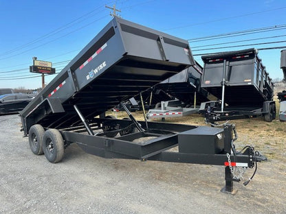 BWise 7 x 16 Low Profile Dump Trailer – Telescopic Cylinders image 0