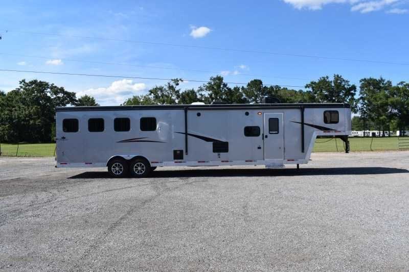 New 2024 Lakota 8313RKBGLQ Charger 3 Horse Trailer with 13′ Short Wall image 0