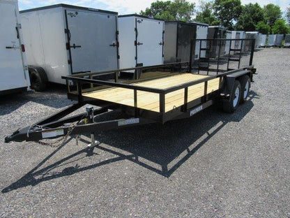 Premier 7 x 16 Landscape Utility Trailer – Rear Ramp Gate image 2