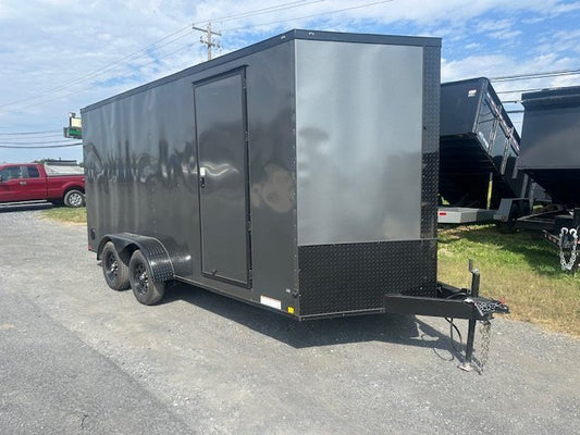 Diamond Cargo 7 x 16 Enclosed Trailer – Black Trim Package image 0